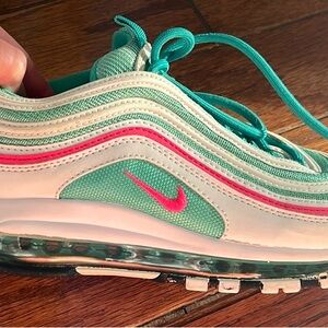Nike Air Max 97 Mint and Pink Sneakers
